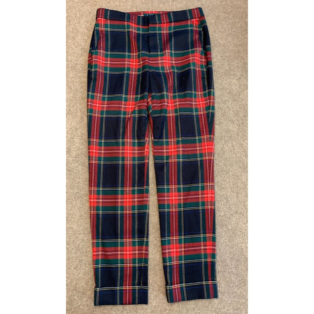 Lauren Ralph Lauren Red and Green Plaid Trousers